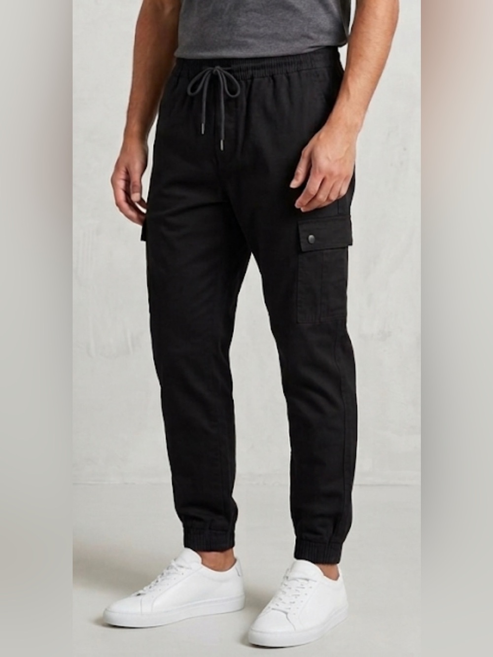 Buffalo David Bitton Men's Black Cargo Jogger Pants -Comfort Fit Size Large NWOT
